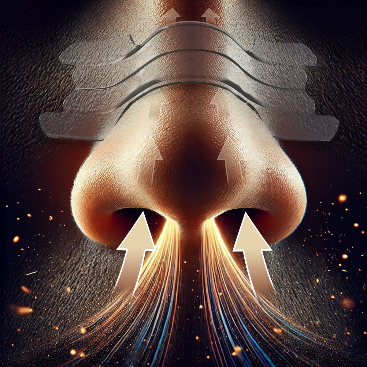 Breath easy nose strip for nasal congestion relief, snoring reduction, and enhanced airflow; designed for comfortable nighttime breathing and sleep support.