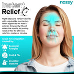 Comfortable nose strips to reduce snoring